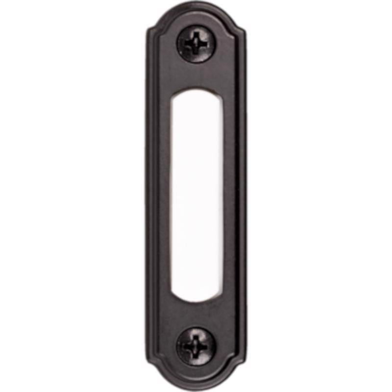 Heath Zenith Satin Black Metal Wired Pushbutton Doorbell