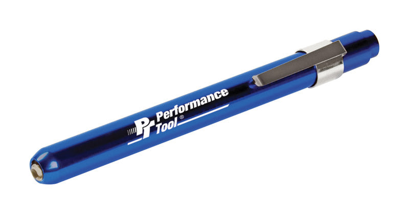 Performance Tool Blue LED Pen Light AAA Battery