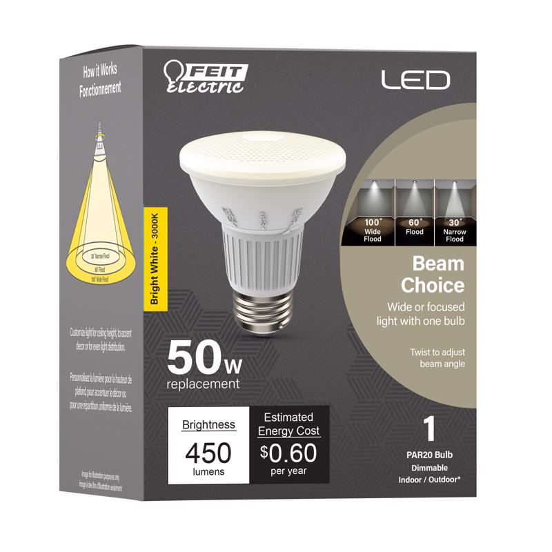 Feit Intellibulb PAR20 E26 (Medium) LED Bulb Bright White 50 Watt Equivalence 1 pk
