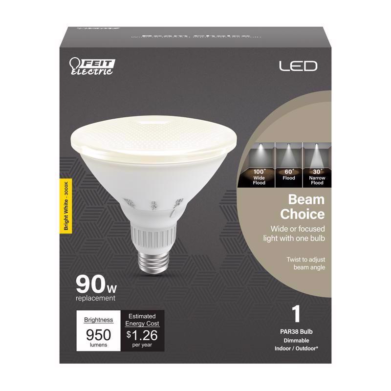 Feit PAR38 E26 (Medium) LED Bulb Bright White 90 Watt Equivalence 1 pk