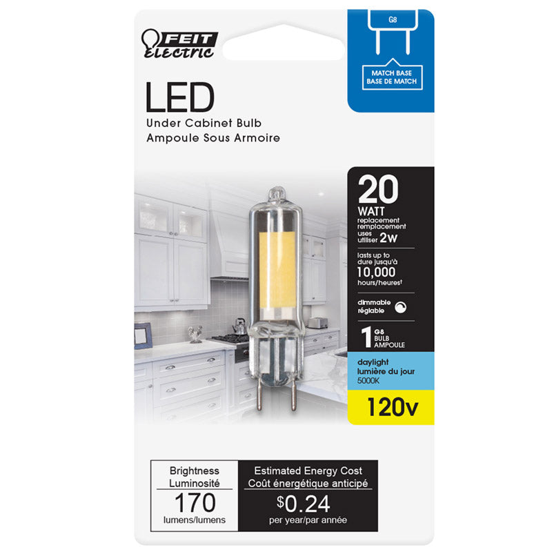 Feit T4 G8 LED Bulb Daylight 20 Watt Equivalence 1 pk