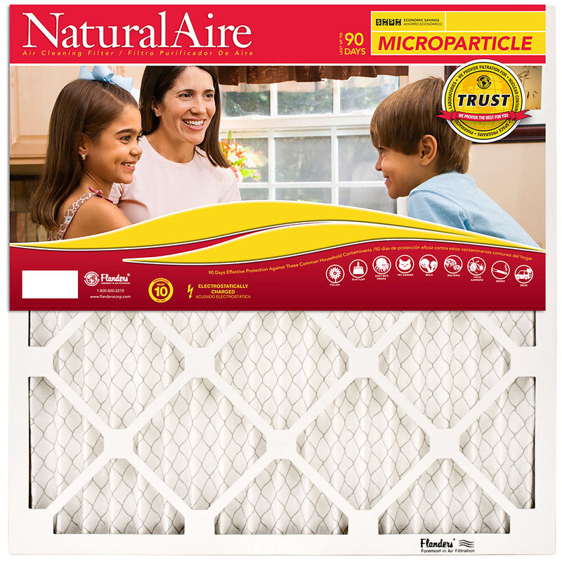NaturalAire 20 in. W X 20 in. H X 1 in. D Synthetic 10 MERV Pleated Microparticle Air Filter 1 pk