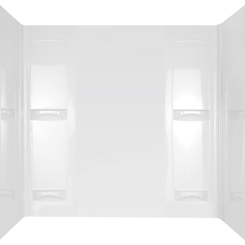 Delta Pro Series 57 in. H X 60 in. W X 32 in. L White Bathtub Wall Set