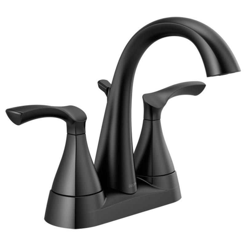 Delta Matte Black Bathroom Faucet 4 in.