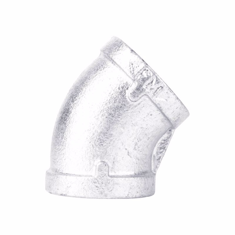 STZ Industries 3/8 in. FIP each X 3/8 in. D FIP Galvanized Malleable Iron 45 Degree Elbow