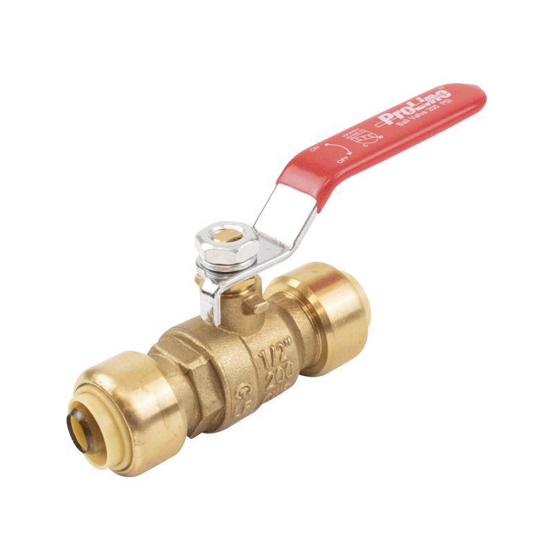 B&K Proline 1/2 in. Brass Push Fit Ball Valve Full Port