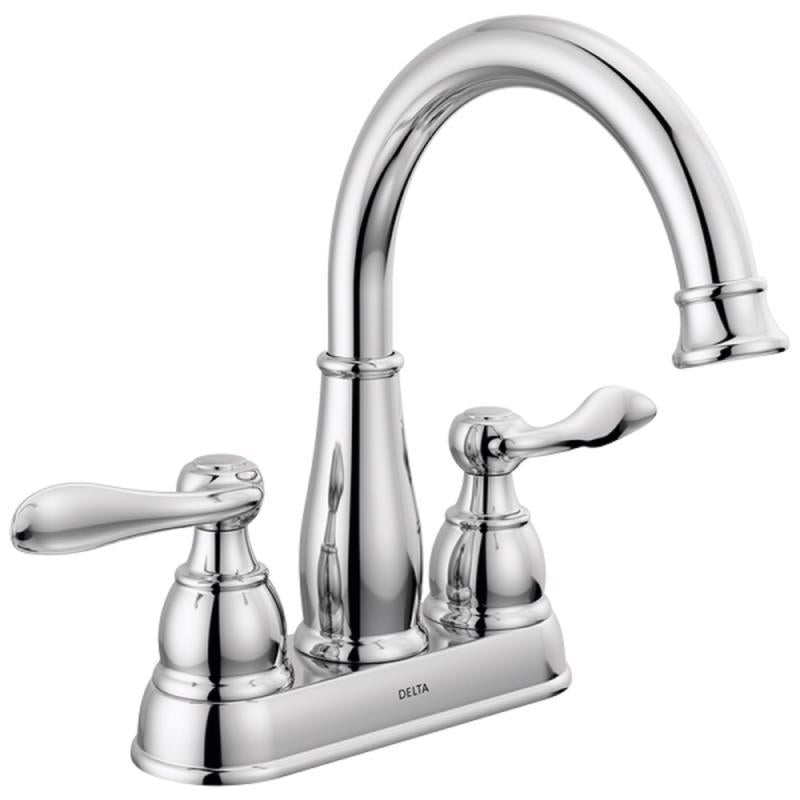 Delta Windemere Chrome Centerset Bathroom Sink Faucet 4 in.