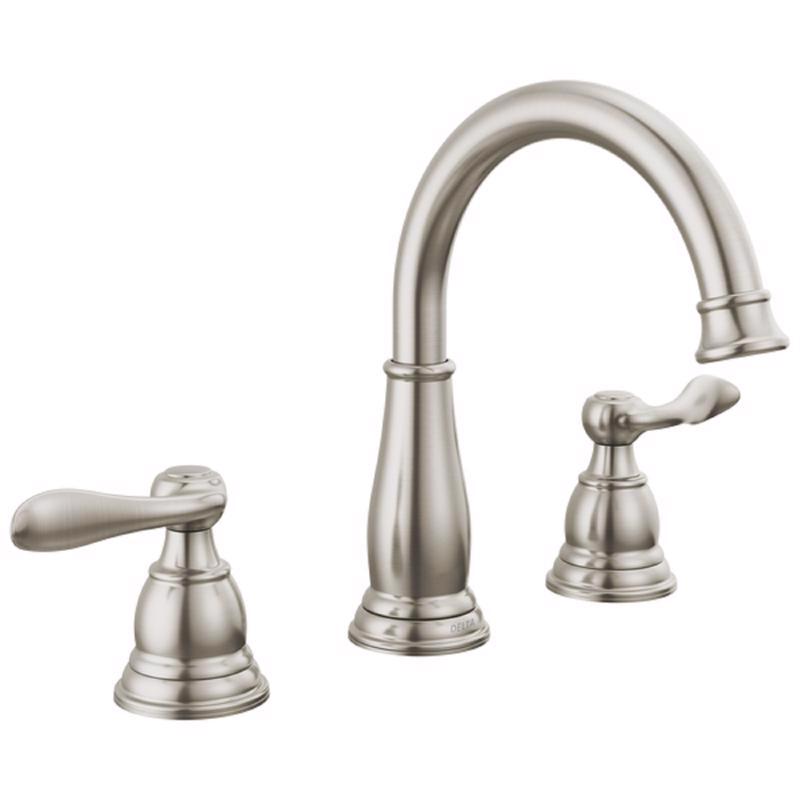 Delta Windemere Brushed Nickel Widespread Bathroom Sink Faucet 8 in.