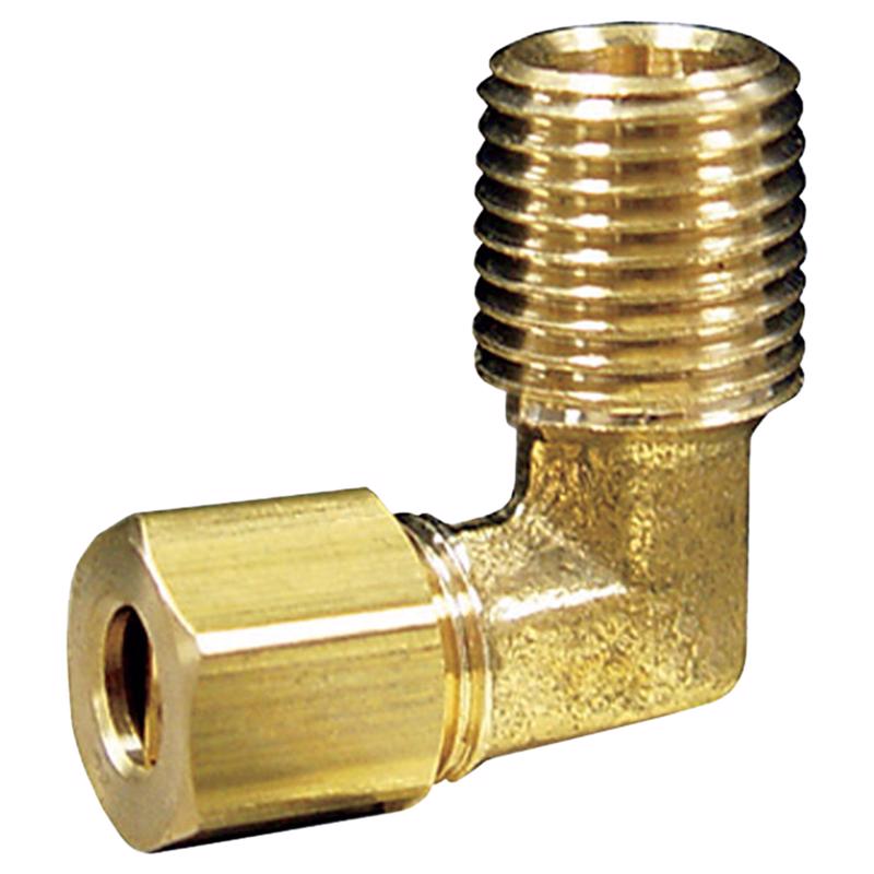 1/2 in. Compression X 1/4 in. D MPT Brass 90 Degree Street Elbow