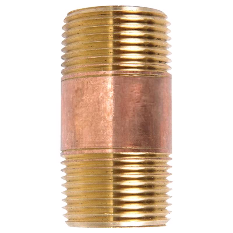 1 in. MPT X 1 in. D MPT Red Brass Nipple 2-1/2 in. L