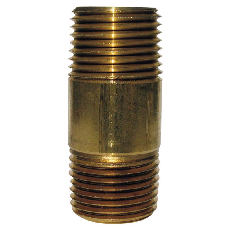 1/4 in. MPT X 1/4 in. D MPT Red Brass Nipple 6 in. L