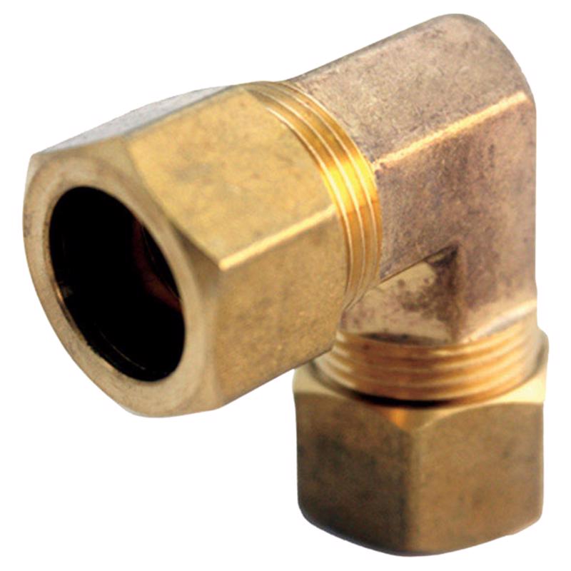 5/8 in. Compression X 3/8 in. D Compression Brass 90 Degree Elbow