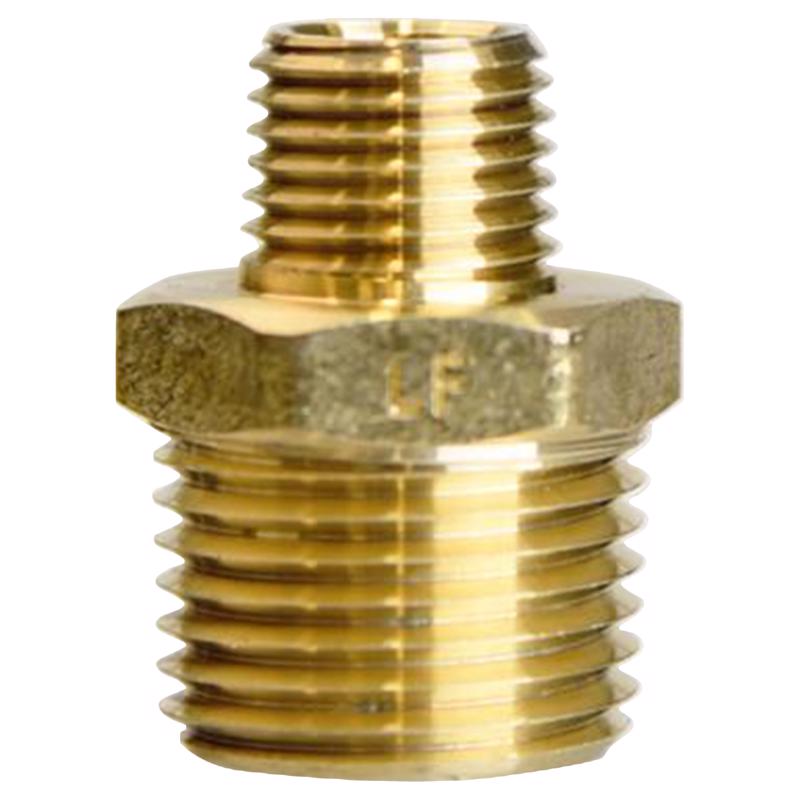 1/2 in. MPT X 1/4 in. D MPT Brass Reducing Hex Nipple