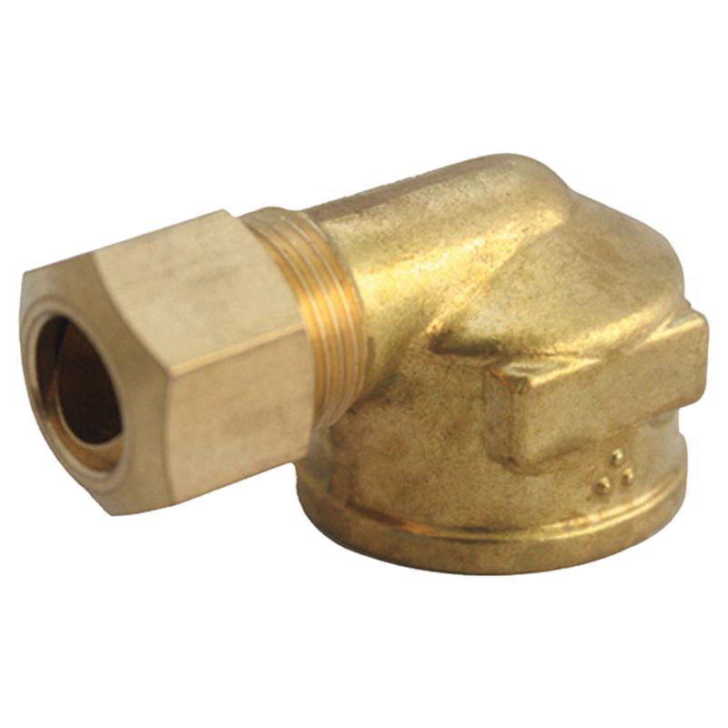 5/8 in. Compression X 1/2 in. D FPT Brass 90 Degree Elbow
