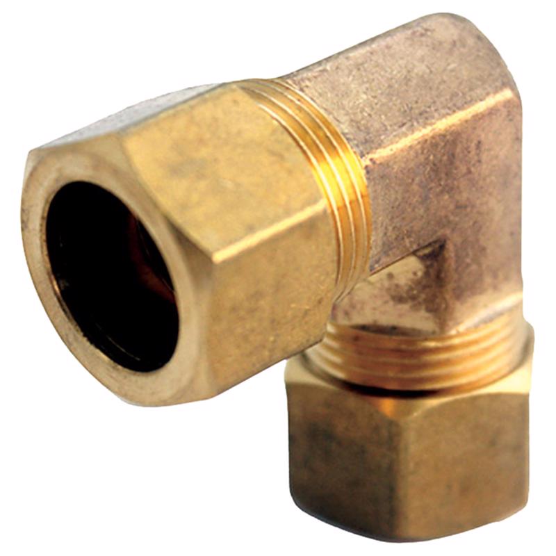 1/2 in. Compression X 3/8 in. D Compression Brass 90 Degree Elbow