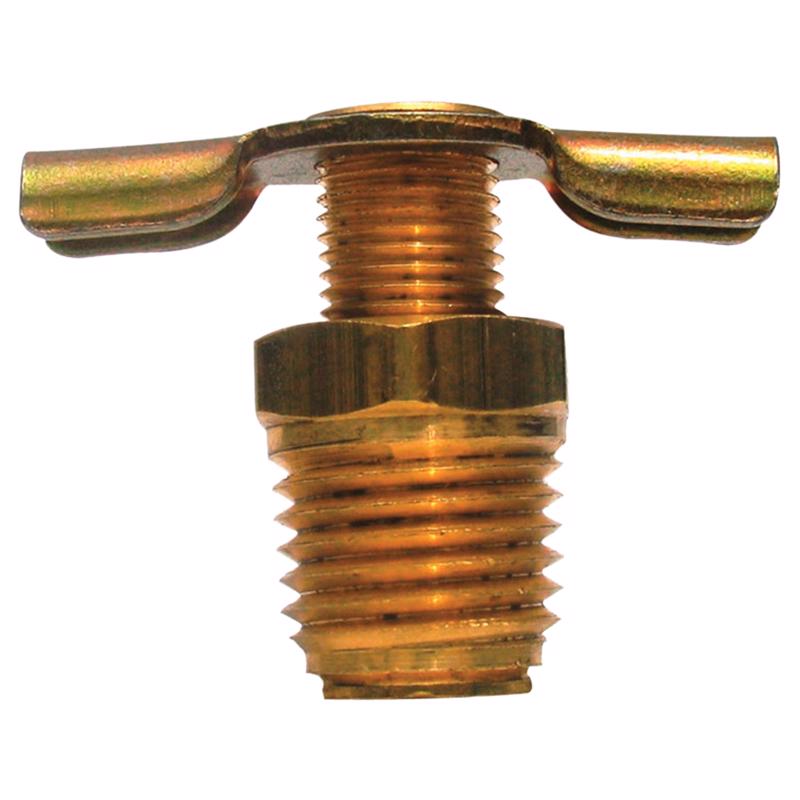 3/8 in. MPT Brass Drain Cock with External Seat