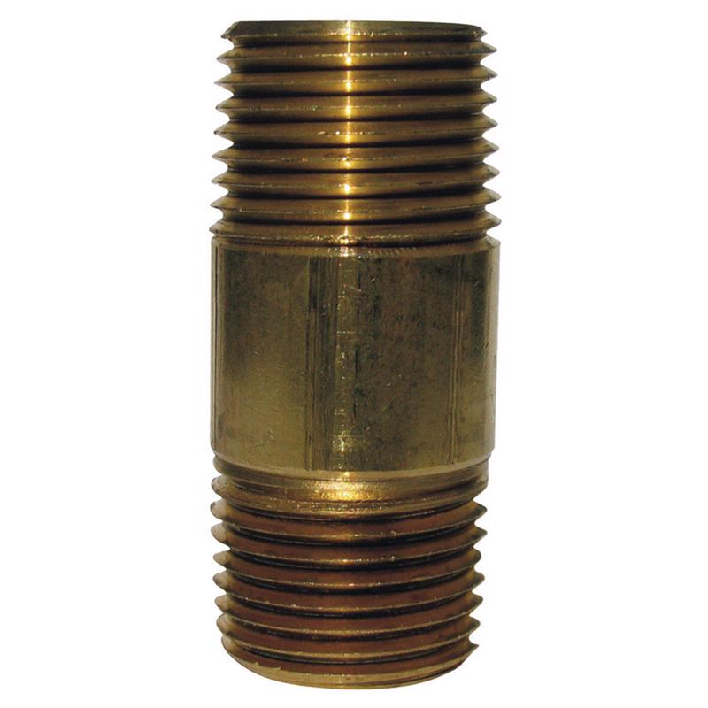 1/8 in. MPT X 1/8 in. D MPT Red Brass Nipple 2 in. L