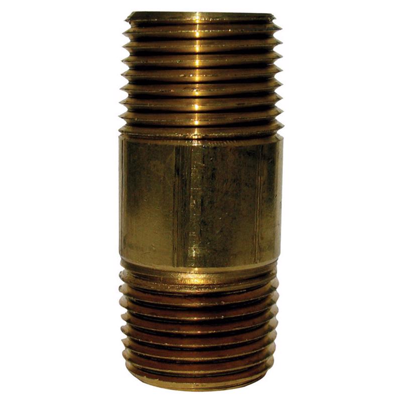 1/4 in. MPT X 1/4 in. D MPT Red Brass Nipple 2-1/2 in. L