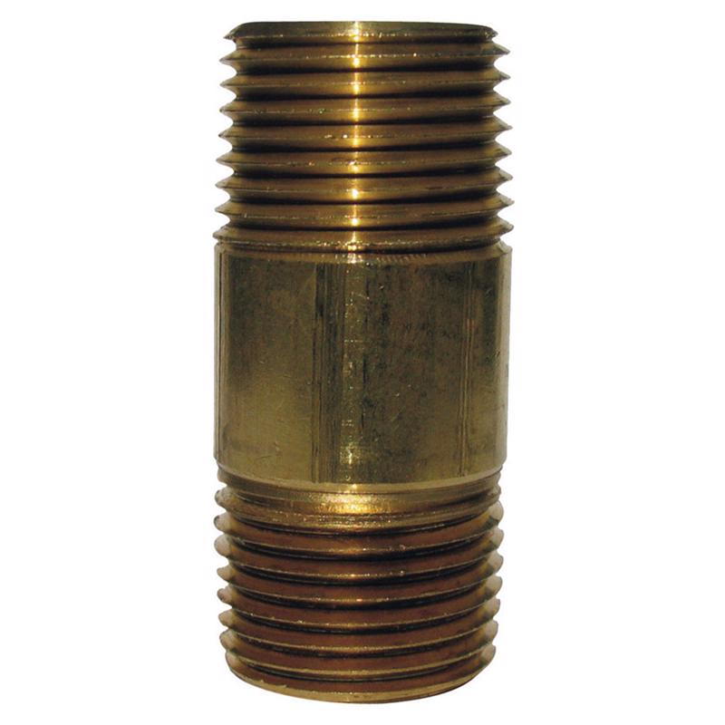 1/2 in. MPT X 1/2 in. D MPT Red Brass Nipple 2 in. L