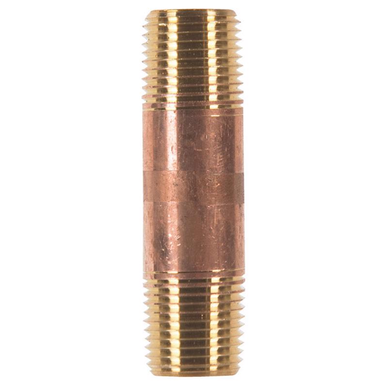 1/2 in. MPT X 1/2 in. D MPT Red Brass Nipple 3 in. L