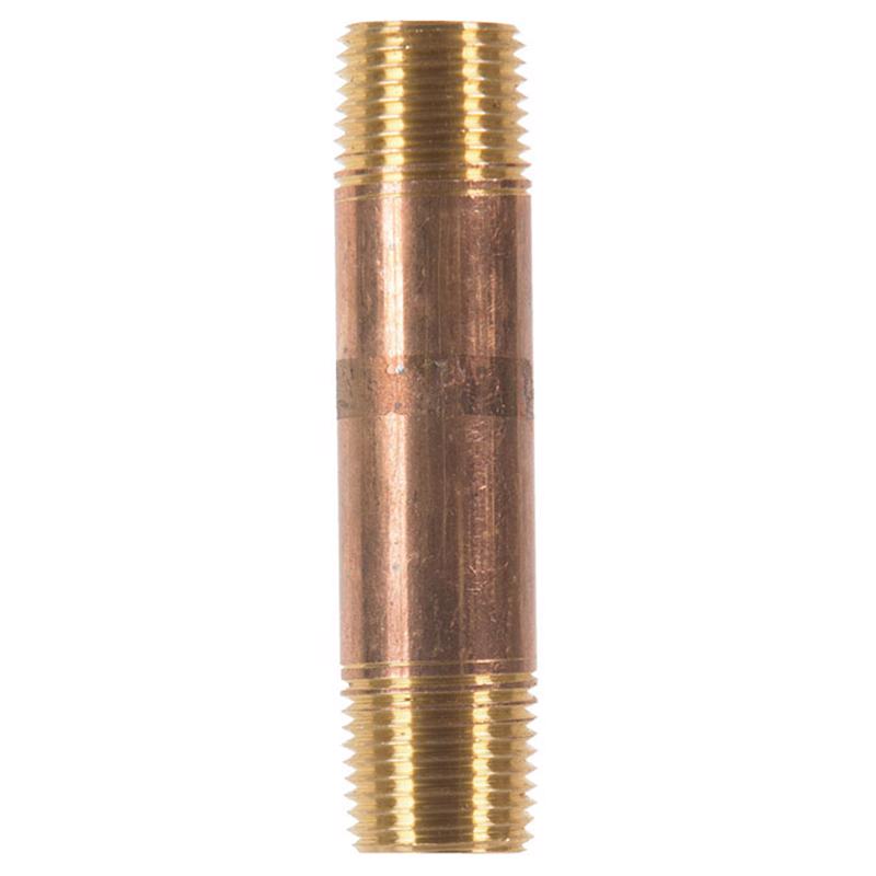 1/2 in. MPT X 1/2 in. D MPT Red Brass Nipple 3-1/2 in. L