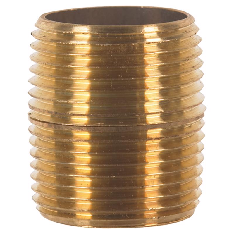 1 in. MPT Brass Close Nipple