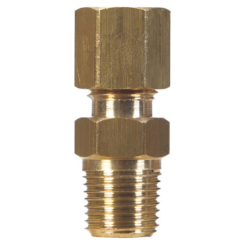 3/8 in. Compression X 1/4 in. D Male Brass Connector