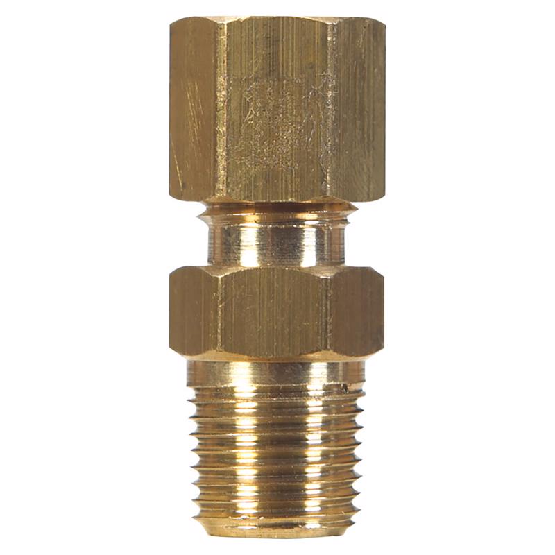 1/2 in. Compression X 3/8 in. D Male Brass Connector