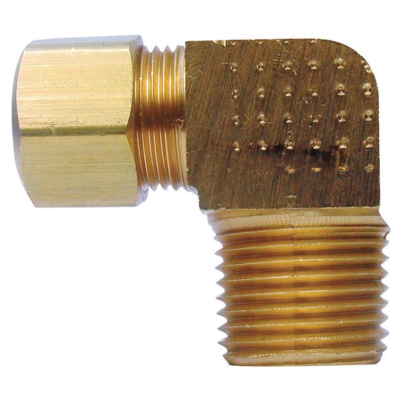 1/4 in. Compression X 1/4 in. D MPT Brass 90 Degree Elbow