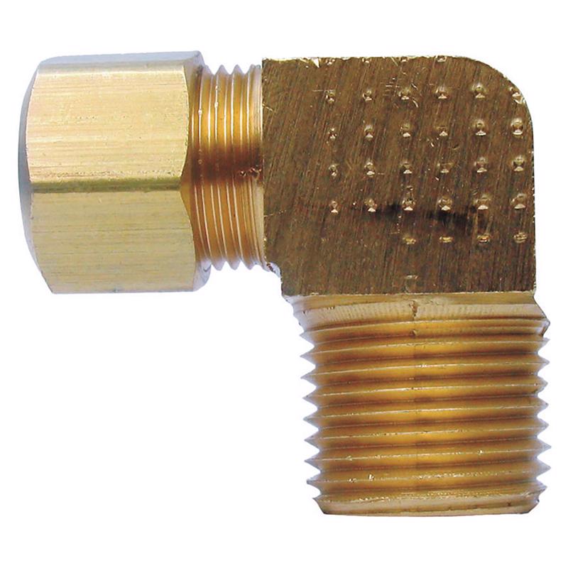 3/8 in. Compression X 1/4 in. D MPT Brass 90 Degree Elbow
