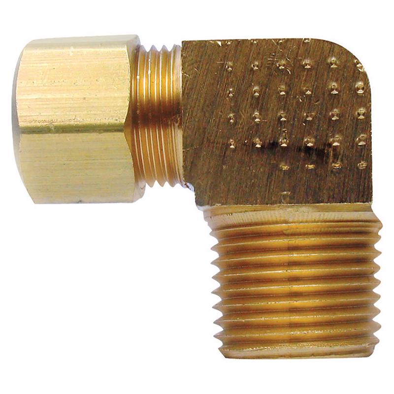 3/8 in. Compression X 1/2 in. D MPT Brass 90 Degree Elbow