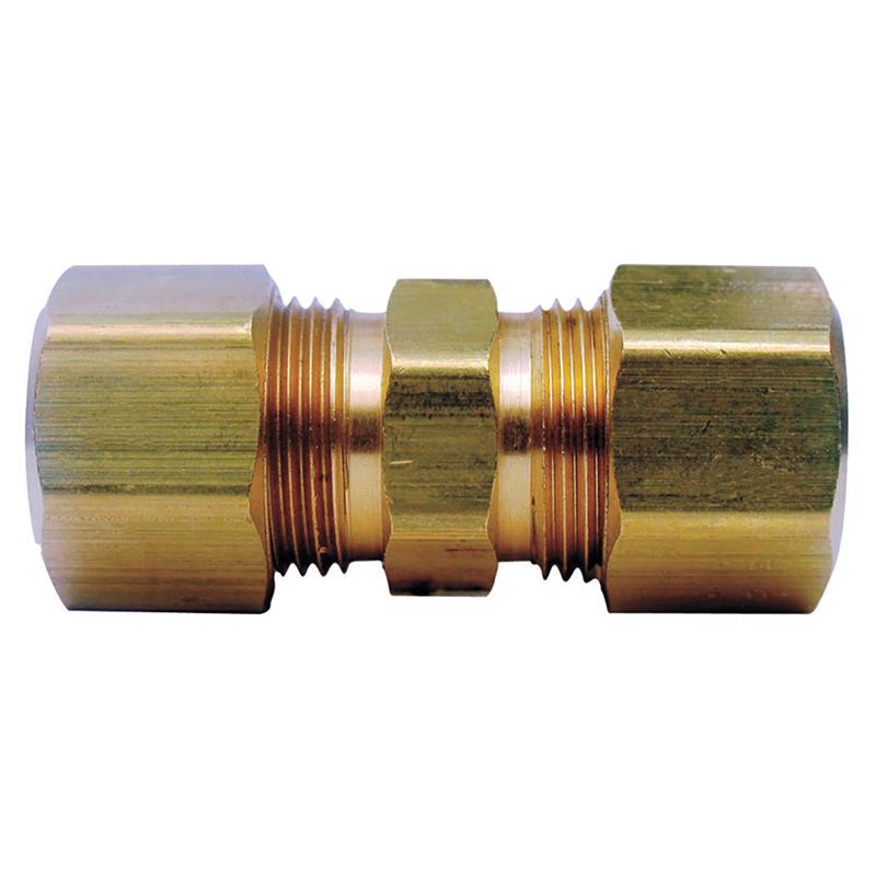 1/4 in. Compression X 1/4 in. D Compression Yellow Brass Union