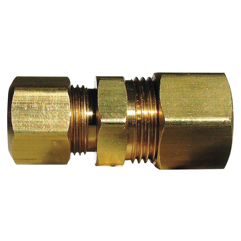 1/2 in. Compression X 3/8 in. D Compression Yellow Brass Reducing Union