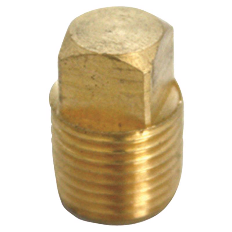 3/4 in. MPT Brass Square Head Cored Plug