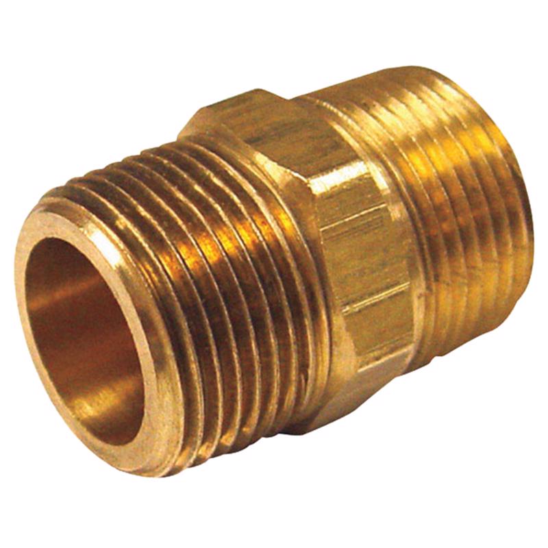3/8 in. MPT X 1/4 in. D MPT Brass Reducing Hex Nipple
