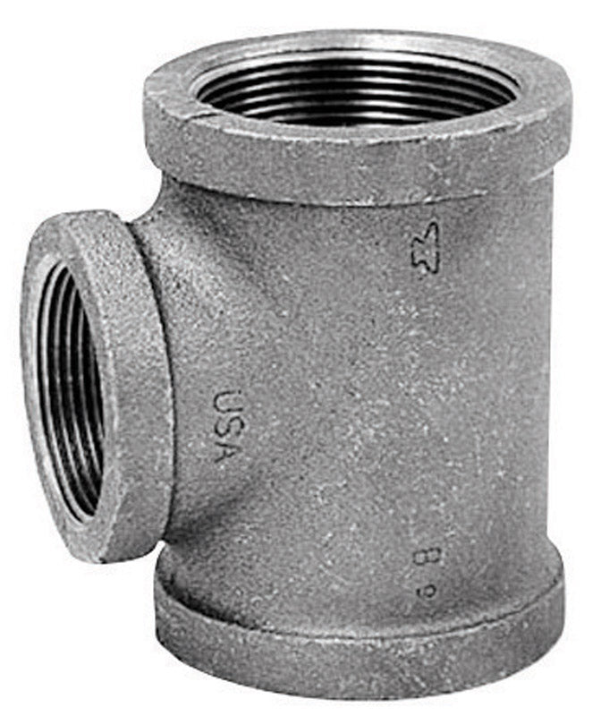 Anvil International 1 in. FPT X 1/2 in. D FPT 1 in. D FPT Black Malleable Iron Reducing Tee