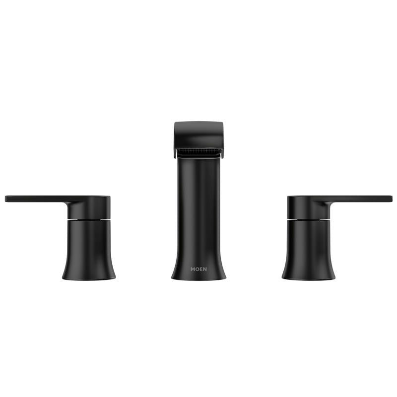 Moen Genta Matte Black Bathroom Faucet 8-16 in.