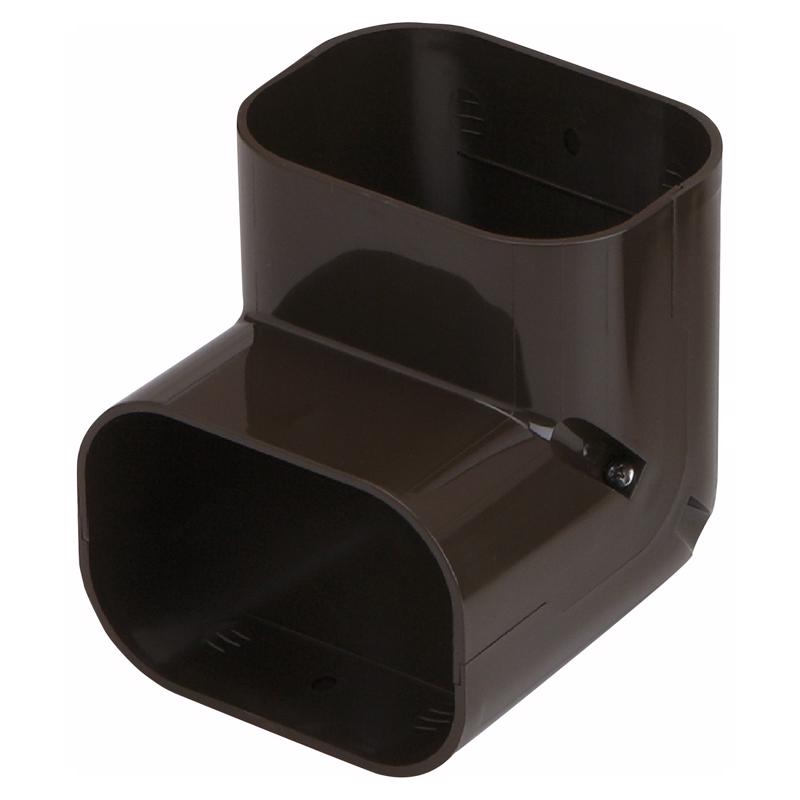 Slimduct Line Set Covers 4.63 in. W X 4.63 in. H Brown