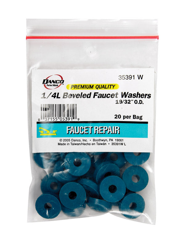 Danco 1/4 in. D Rubber Washer 20 pk