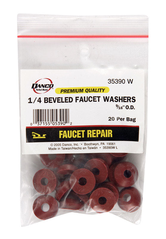 Danco 1/4 in. D Rubber Washer 20 pk