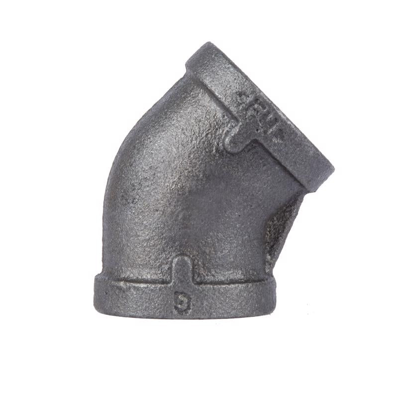 STZ Industries 1/8 in. FIP each X 1/8 in. D FIP Black Malleable Iron 45 Degree Elbow