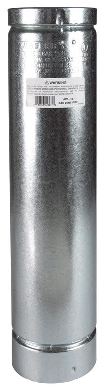 Selkirk 4 in. D X 18 in. L Aluminum Round Gas Vent Pipe