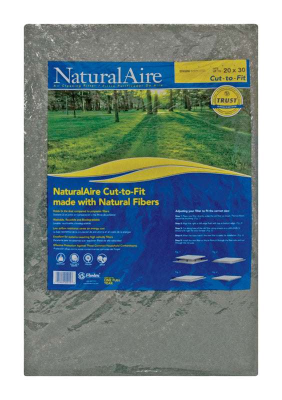 NaturalAire 20 in. W X 30 in. H X 1 in. D Natural Fiber 4 MERV Air Filter 1 pk