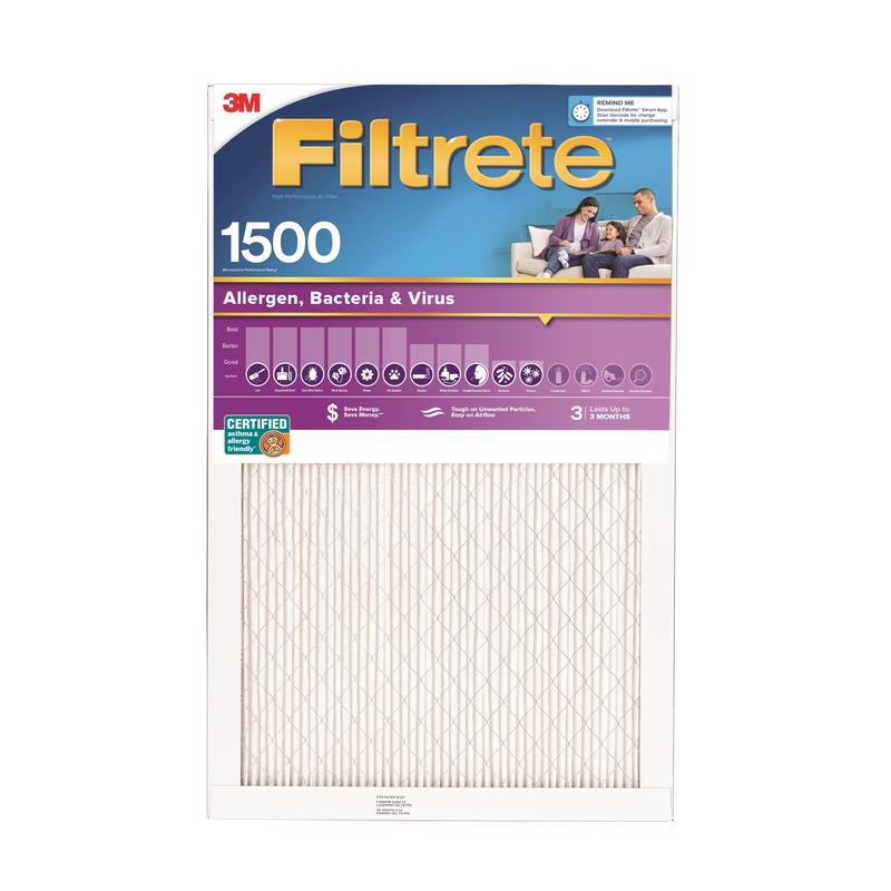 3M Filtrete 12 in. W X 20 in. H X 1 in. D 12 MERV Pleated Ultra Allergen Filter 1 pk