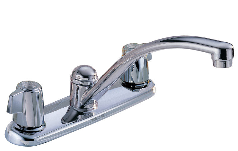 Delta Classic Two Handle Chrome Pull-Down Kitchen Faucet