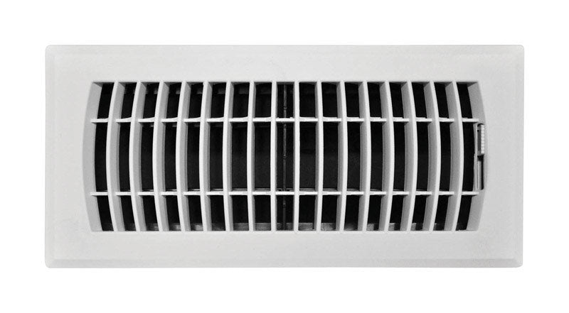 Tru Aire 4 in. H X 12 in. W 1-Way Powder Coat White ABS Plastic Floor Diffuser