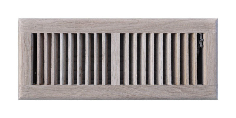 Tru Aire 4 in. H X 12 in. W 2-Way Oak Brown Steel Floor Diffuser