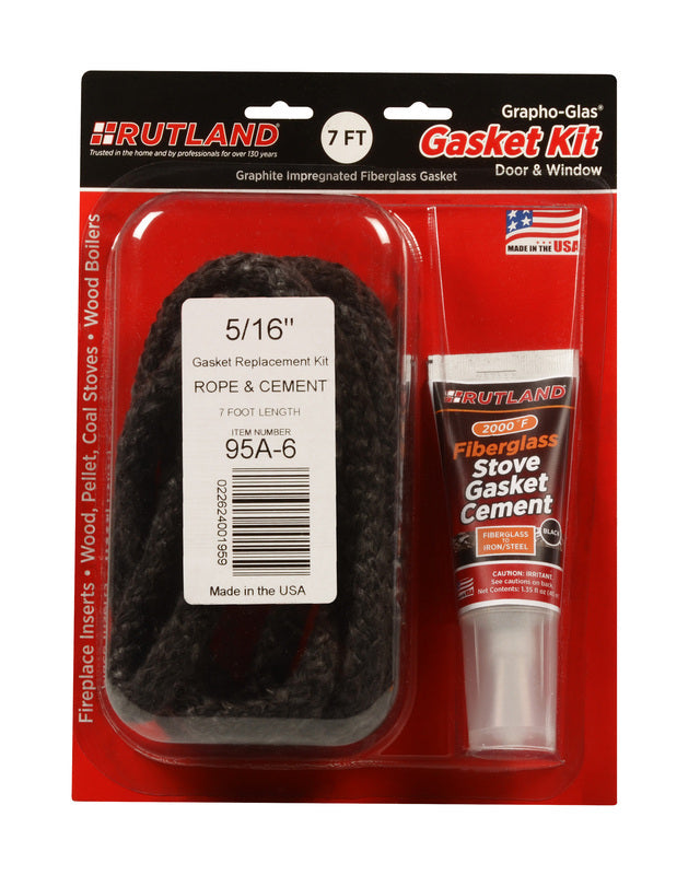 Rutland Grapho-Glas Cement/Fiberglass Rope Gasket Kit