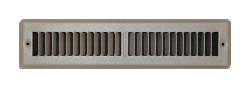 Tru Aire 2 in. H X 14 in. W 2-Way Powder Coat Brown Steel Toe Space Floor Register