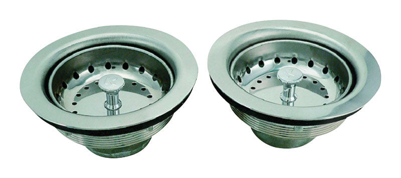 Keeney 3-1/2 in. Chrome Stainless Steel Sink Strainer